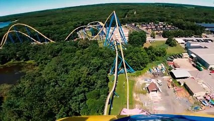 Nitro Roller Coaster (Six Flags Great Adventure Theme Park - Jackson, NJ) - Roller Coaster POV Video - Front Row