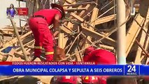Ventanilla: reportan seis trabajadores heridos tras colapso de obra municipal