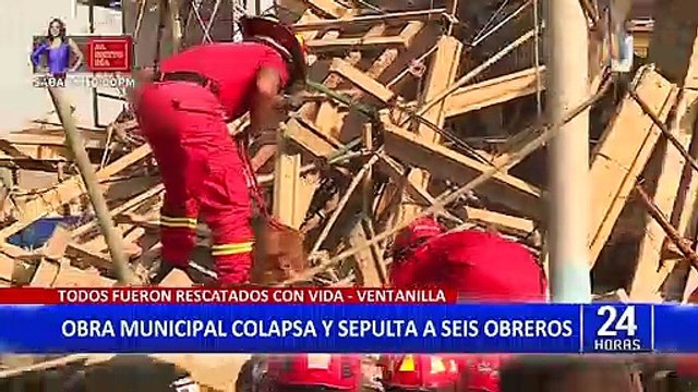 Ventanilla: reportan seis trabajadores heridos tras colapso de obra municipal