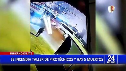 Ate: 5 muertos y 3 familias damnificadas deja incendio en local clandestino de pirotécnicos