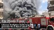 Lebanese firefighters battle large generator fire in Beirut suburb