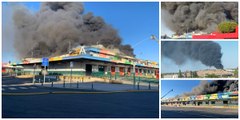 Un pavoroso incendio arrasa 3.000 metros cuadrados de una nave de frutas en Mercamadrid