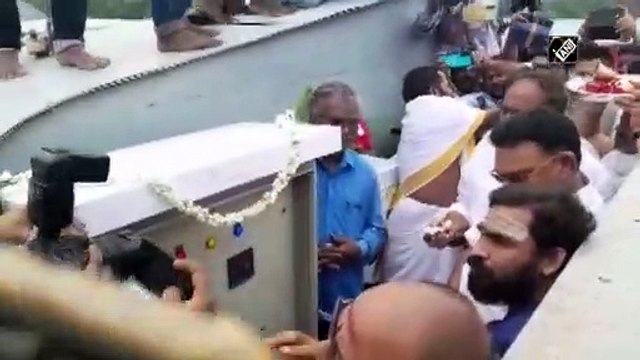 AP: Three crest gates of Srisailam Dam in Nandyal opened amid heavy rains