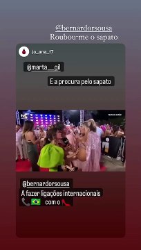 Bernardo Sousa rouba sapato a Marta Gil e atriz fica 'pendurada'