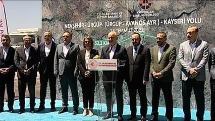 Ulaştırma ve Altyapı Bakanı Adil Karaismailoğlu, Nevşehir'de konuştu Açıklaması
