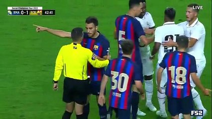Tangana en el clásico: Araujo y Rüdiger, a punto de llegar a las manos / Twitter