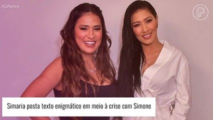 Em meio à crise com Simone, Simaria posta frase sobre decepção. Confira!