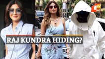 VIDEO:  Shilpa & Shamita Shetty Pose, But Raj Kundra Is Covered Head-To-Toe #Watch