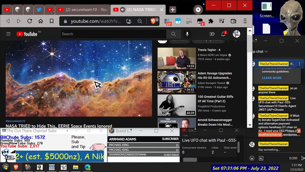 Live UFO chat with Paul --055- Secureteam10 Disinfo Agent JWST UAP + Pauls Ghost Stuff July 2022[2]