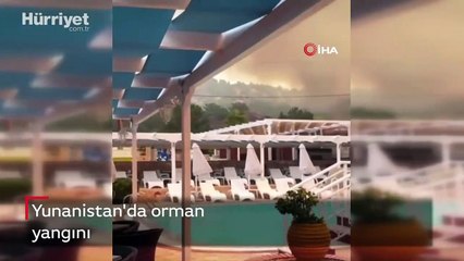 Yunanistan'da orman yangını