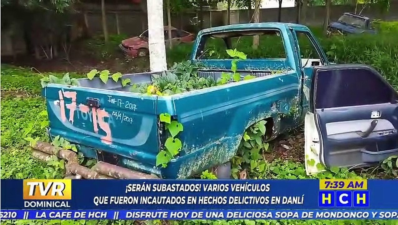 Vehículos que utilizaron para hechos delictivos en El Paraíso, próximamente serán subastados