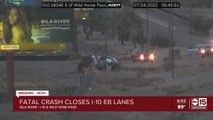 Fatal crash closes I-10 eastbound at Wild Horse Pass