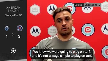 Download Video: Shaqiri pleased with win despite turf pitch