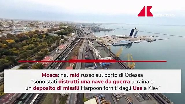 Ucraina, Mosca: A Odessa distrutta nave da guerra ucraina e missili forniti Usa
