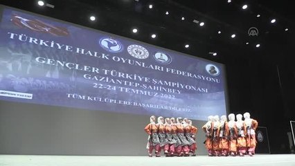 GAZİANTEP - "Halk Oyunları Gençler Türkiye Şampiyonası" sona erdi