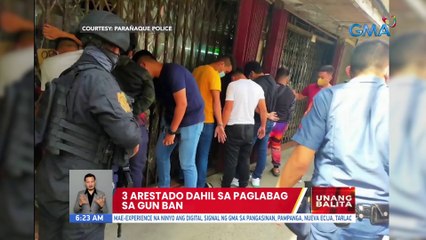 3 arestado dahil sa paglabag sa gun ban | UB