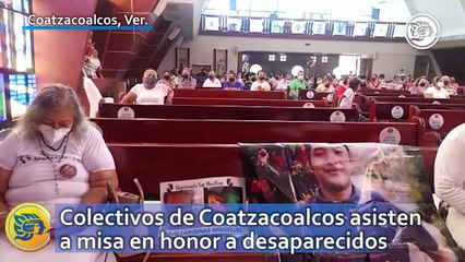 Download Video: Colectivos de Coatzacoalcos asisten a misa en honor a desaparecidos