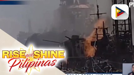 Ilang barko sa Black Sea Port sa Odesa, Ukraine, nasunog matapos tamaan ng missile