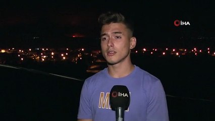 Yunanistan'daki yangın Edirne'nin sınır köylerine dayandı, alevler gökyüzünü kapladı