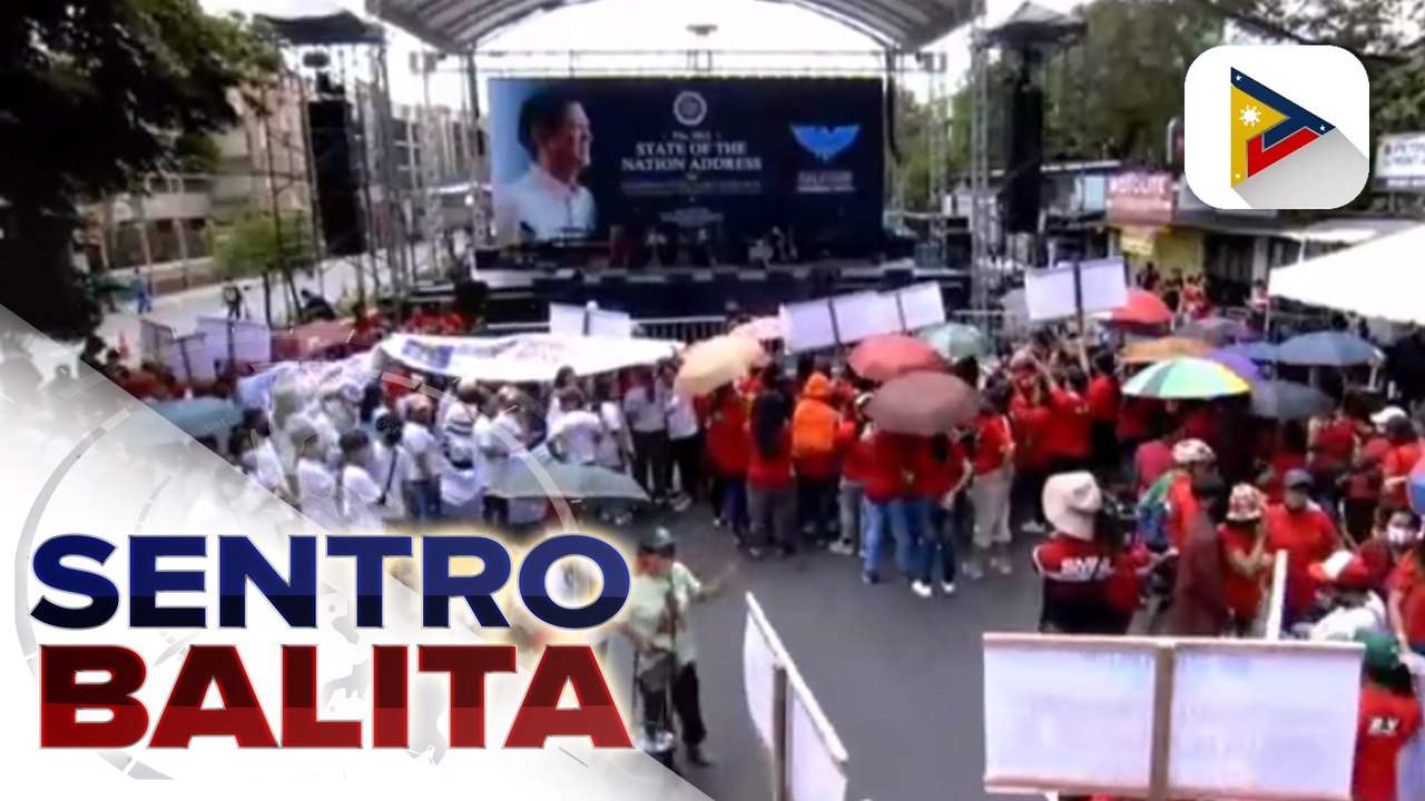 Supporters ni Pres. Marcos Jr., nasa Batasan Road na para sa isasagawang street concert; Live feed o watch party ng SONA, isasagawa rin
