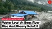 After Heavy Rains Through The Night, Water Level At Beas River Next To Manali, Himachal Pradesh Rise