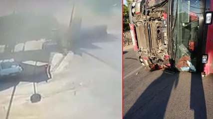 Bursa’da tır kazası: O anlar kamerada