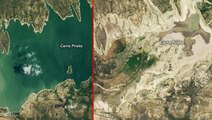 NASA 7 yıllık bilançoyu uzaydan paylaştı: Meksika'da bulunan baraj gölü resmen toprak oldu