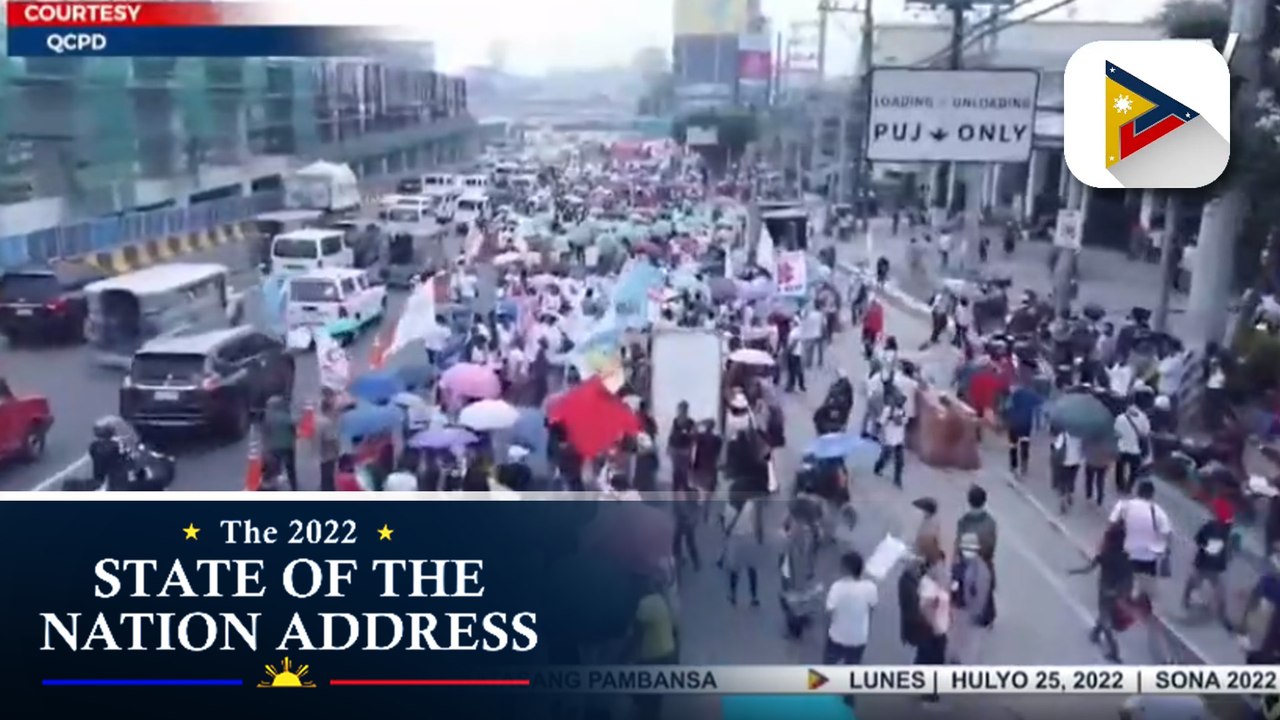 Pagdaraos ng kilos-protesta ng ilang grupo sa bahagi ng Commonwealth Avenue, naging mapayapa