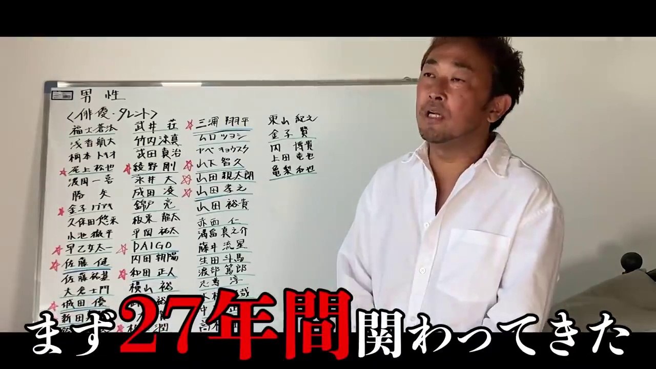 4回目.【必見】これがこれから晒していく男性俳優・タレントのリストになります