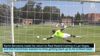 Benzema brilliance on return to Real Madrid training