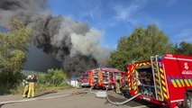 Violent incendie à l'usine Reprocover à Verviers