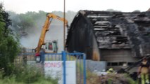 Incendie dans le zoning de Chaineux/Petit-Rechain