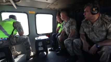 Ağrı Dağı eteklerinde helikopter destekli trafik denetimi yapıldı