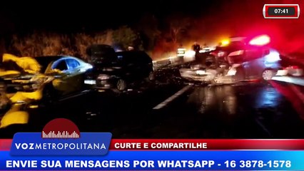 ACIDENTE GRAVE ENTRE ARARAQUARA E BOA ESPERANÇA DO SUL