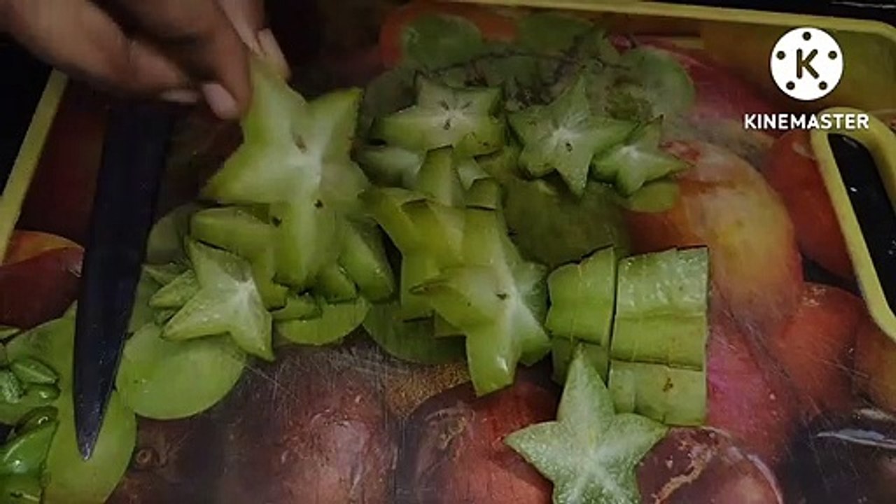 How to make spicy starfruit at home/How to make chatpata starfruit at home