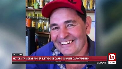 Motorista morre ao ser ejetado de carro durante capotamento