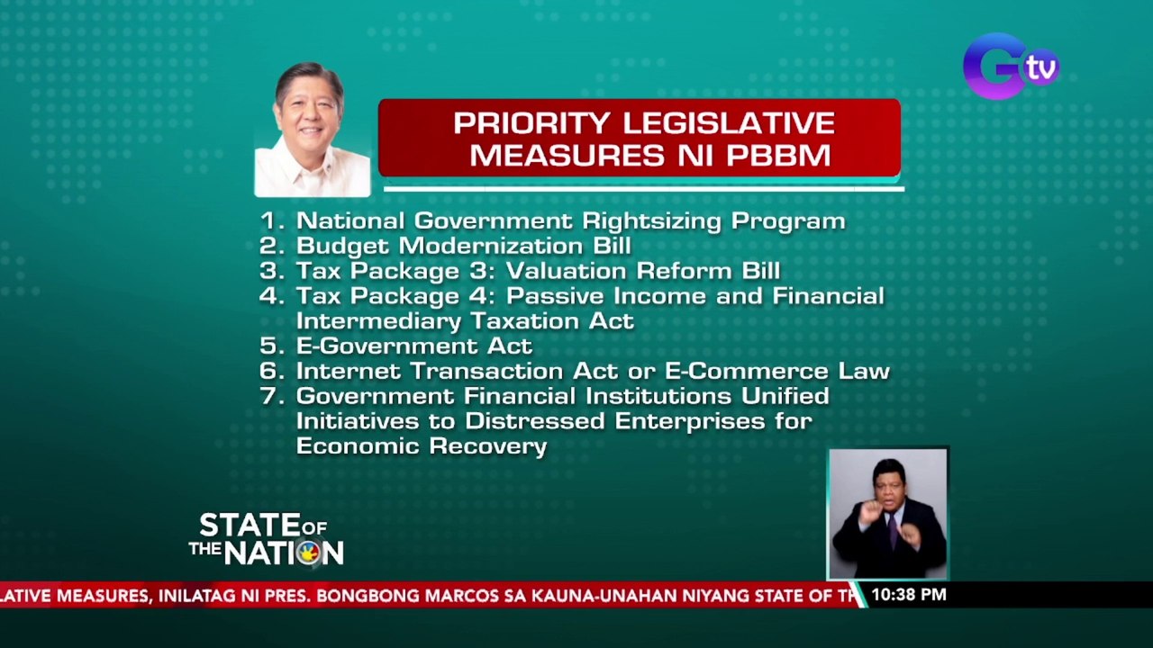19 na priority legislative measures ni Pres. Ma...