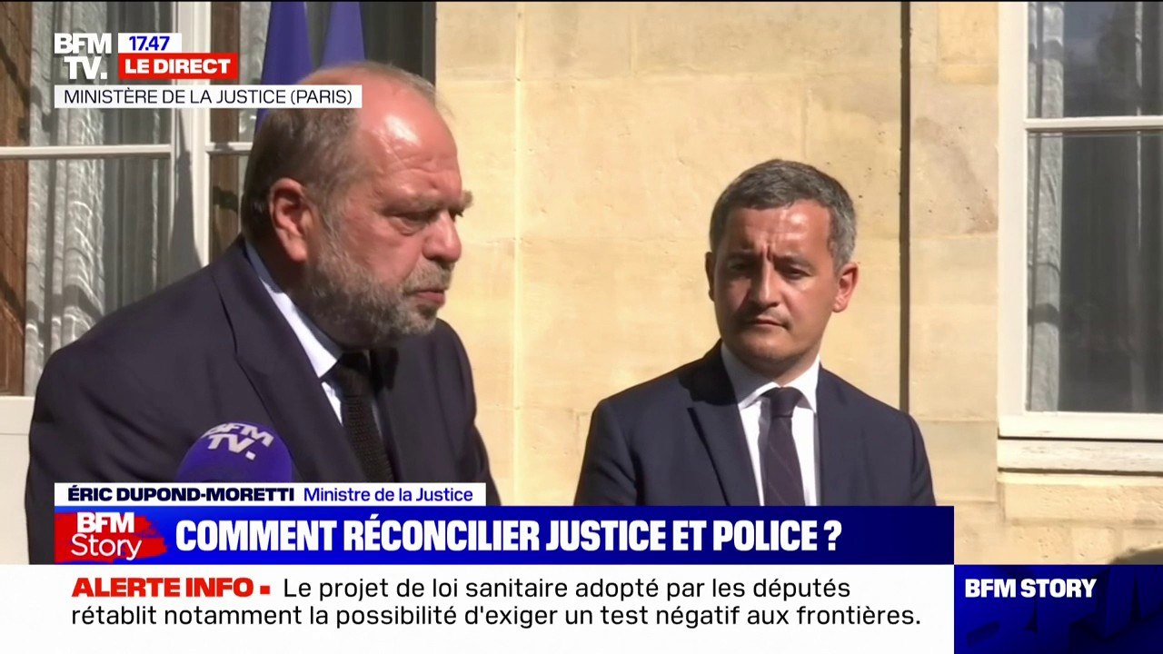 Éric Dupond-Moretti: "La police et la justice sont dans la même barque républicaine"