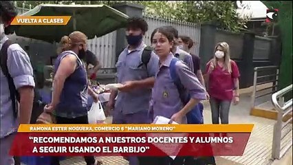 “Recomendamos a nuestros docentes y alumnos a seguir usando el barbijo”