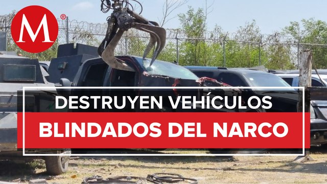 FGR destruye 23 vehículos tipo monstruo en Tamaulipas