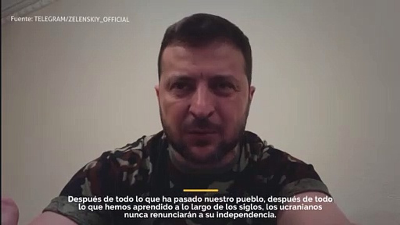 Volodymyr Zelensky dice que los ucranianos nunca renunciarán a su independencia