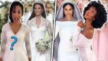 Trying Celebrity Wedding Dress KNOCK-OFFS?! * Khloe Kardashian, Meghan Markle & more *