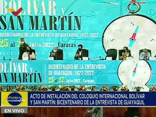 Instalan el Coloquio Internacional Bolívar y San Martin: Bicentenario de la entrevista en Guayaquil