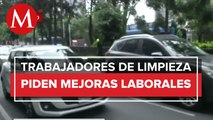 Colectivos civiles bloquean av. Mariano Escobedo por malas condiciones laborales