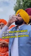 Este político tomó agua de un río “sagrado” y terminó en el hospital