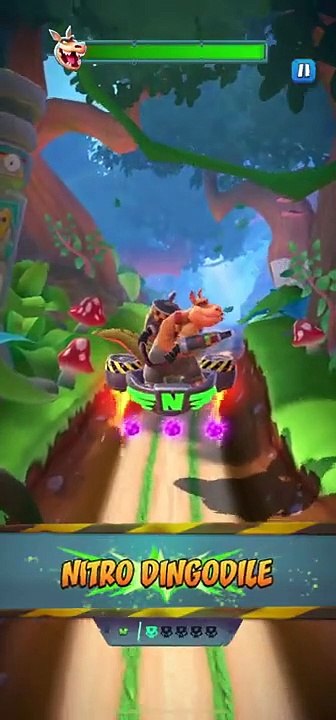 Nitro Dingodile Battle Run Gameplay On Turtle Woods - Crash Bandicoot: On The Run!