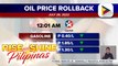 Oil price rollback, epektibo ngayong araw