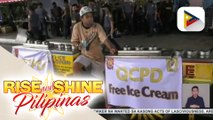 QCPD, namigay ng libreng sorbetes sa mga raliyista sa Commonwealth