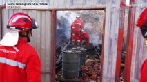 بدون تعليق: رجال الإطفاء يكافحون حرائق الغابات في إسبانيا واليونان والمملكة المتحدة