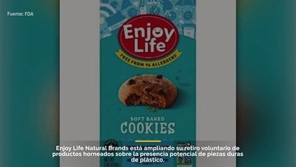 Enjoy Life Natural Brands está ampliando su retiro del mercado de productos horneados por la posible presencia de piezas de plástico